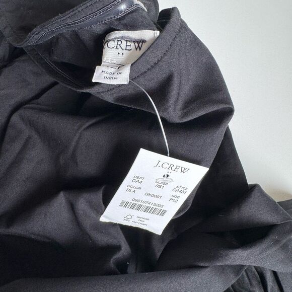 J crew black one shoulder midi dress P12 m8 - Picture 4 of 5